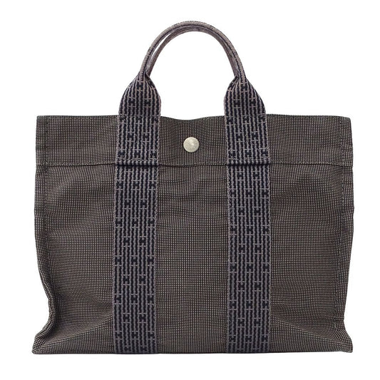 Hermes Tote Her Line Canvas Black