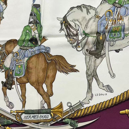 Hermes Scarf Silk Marine Et Cavalerie Sea and Cavalry — view 8