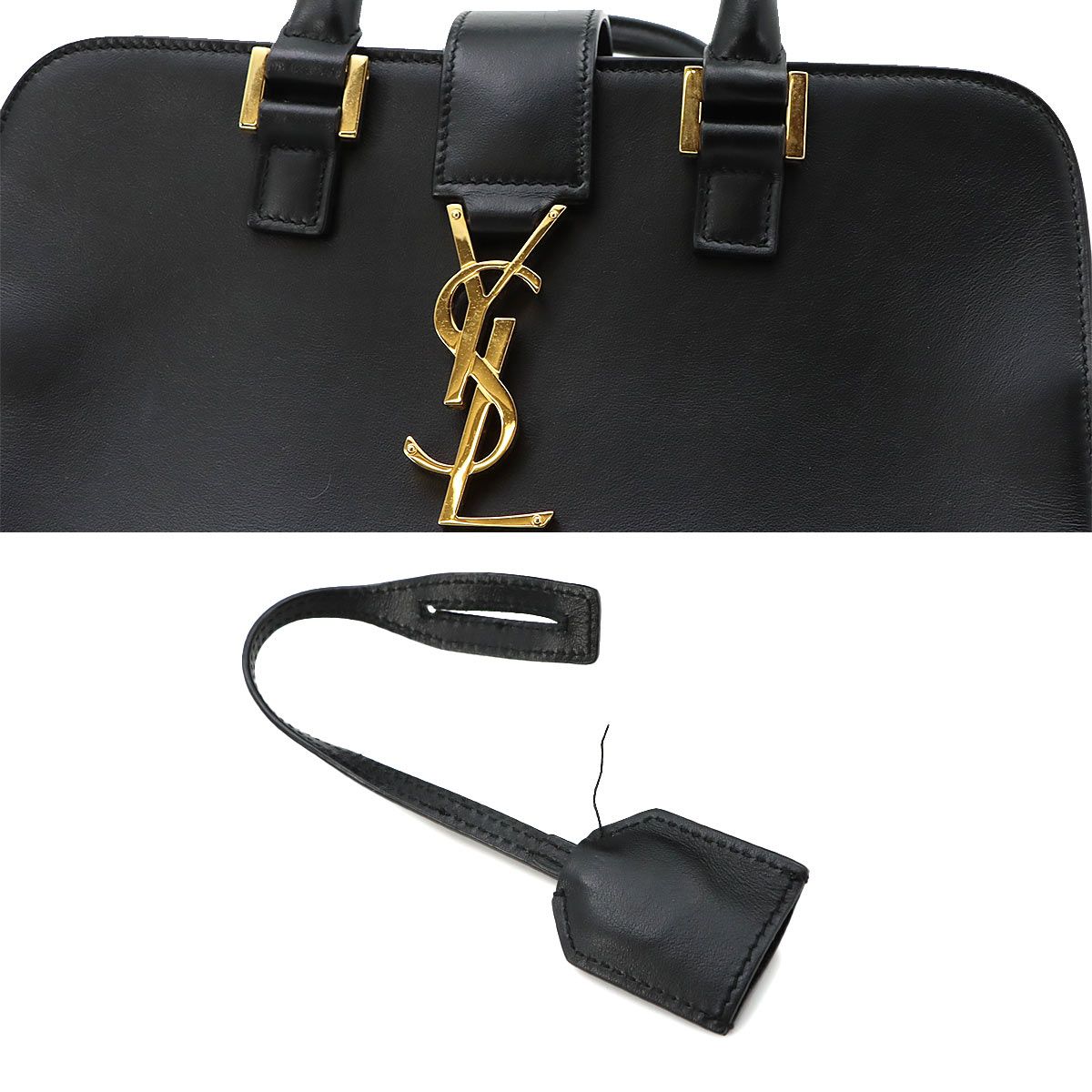 Saint Laurent Baby Cabas 2-Way Bag Leather Black — view 9