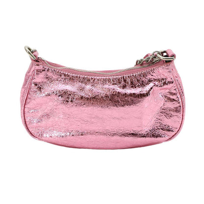 Balenciaga le Cagole Mini 2-Way Chain Shoulder Bag Leather Metallic Pink — view 2