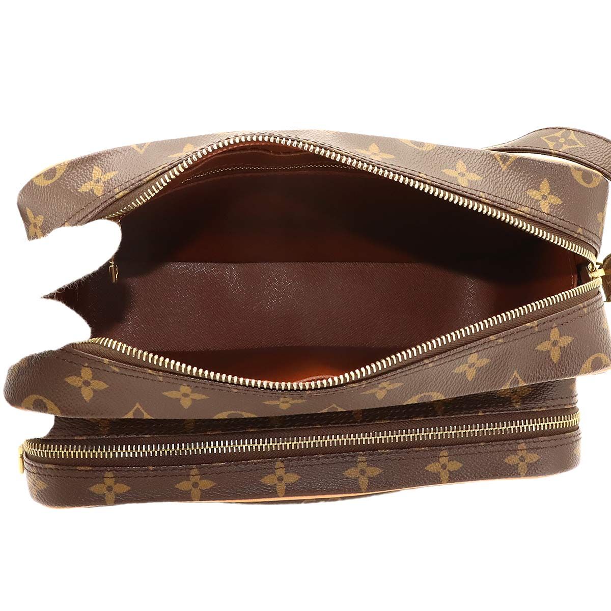 Louis Vuitton Monogram Nile Shoulder Bag Brown Gold — view 7