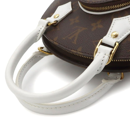 Louis Vuitton LV Match Monogram Ellipse BB 2-Way Hand Bag Leather Brown White — view 6
