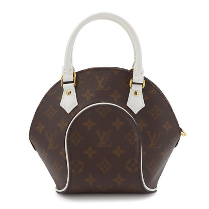 Louis Vuitton LV Match Monogram Ellipse BB 2-Way Hand Bag Leather Brown White — view 3