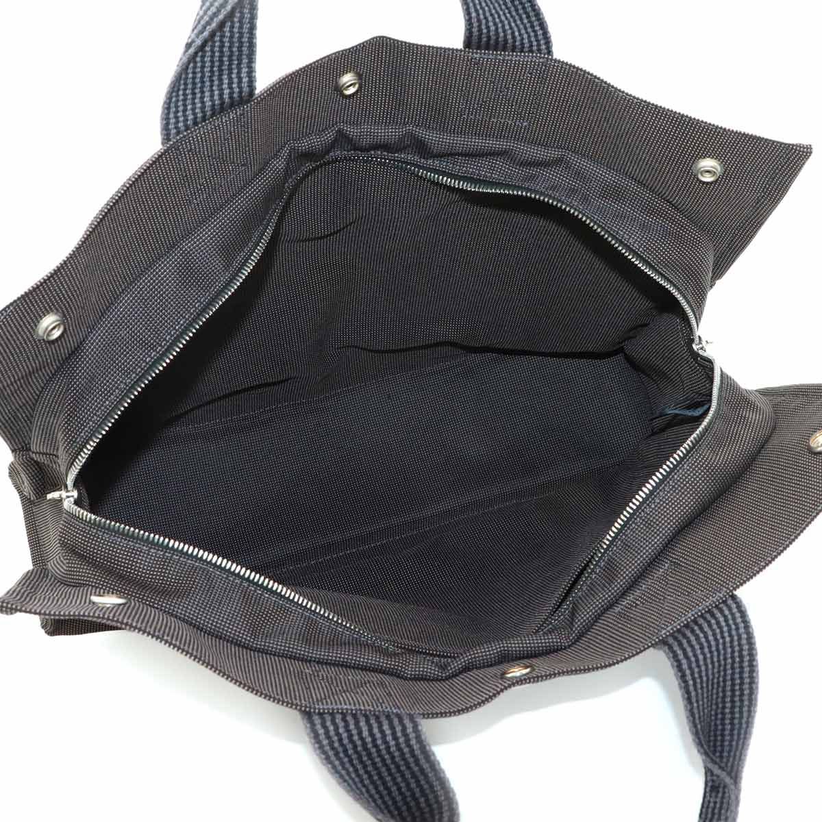 Hermes Her Line MM Tote Canvas Gray Silver Herline MM — view 6