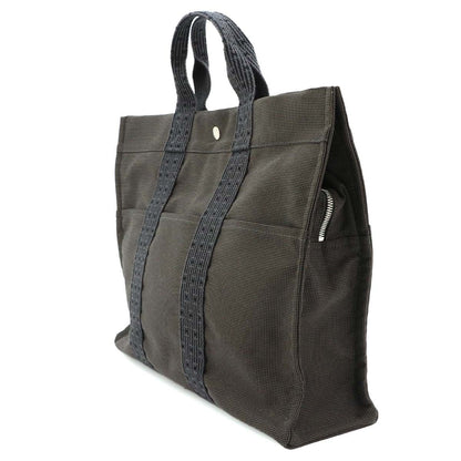 Hermes Her Line MM Tote Canvas Gray Silver Herline MM — view 3