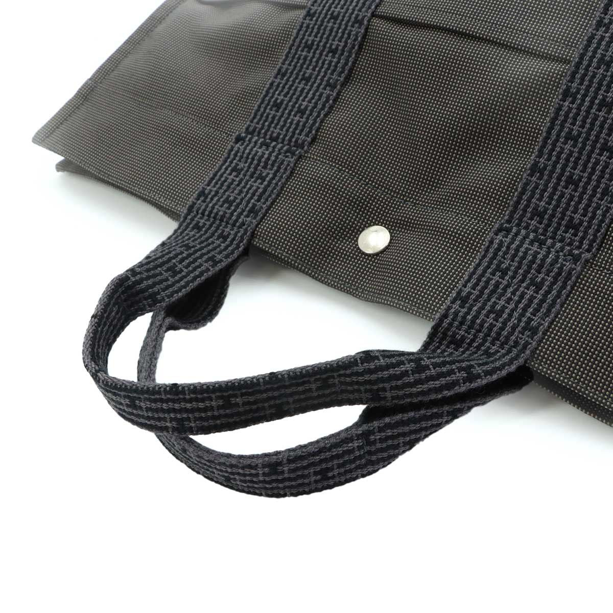 Hermes Her Line MM Tote Canvas Gray Silver Herline MM — view 5