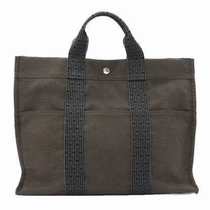 Hermes Her Line MM Tote Canvas Gray Silver Herline MM — view 2