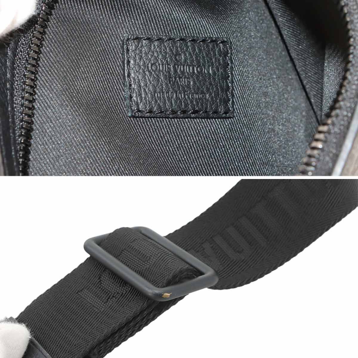 Louis Vuitton Monogram Shadow Duo Sling Bag Leather Noir — view 8