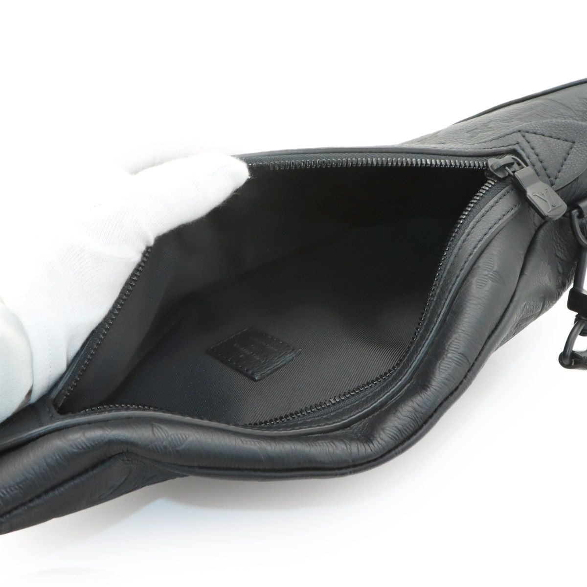 Louis Vuitton Monogram Shadow Duo Sling Bag Leather Noir — view 6