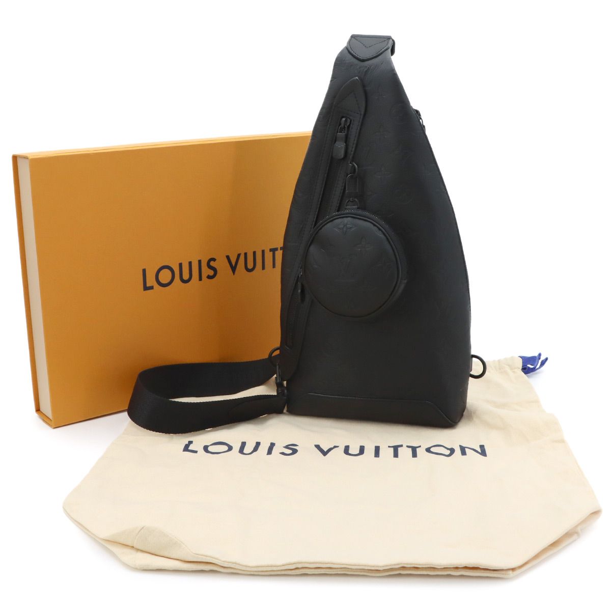 Louis Vuitton Monogram Shadow Duo Sling Bag Leather Noir — view 2