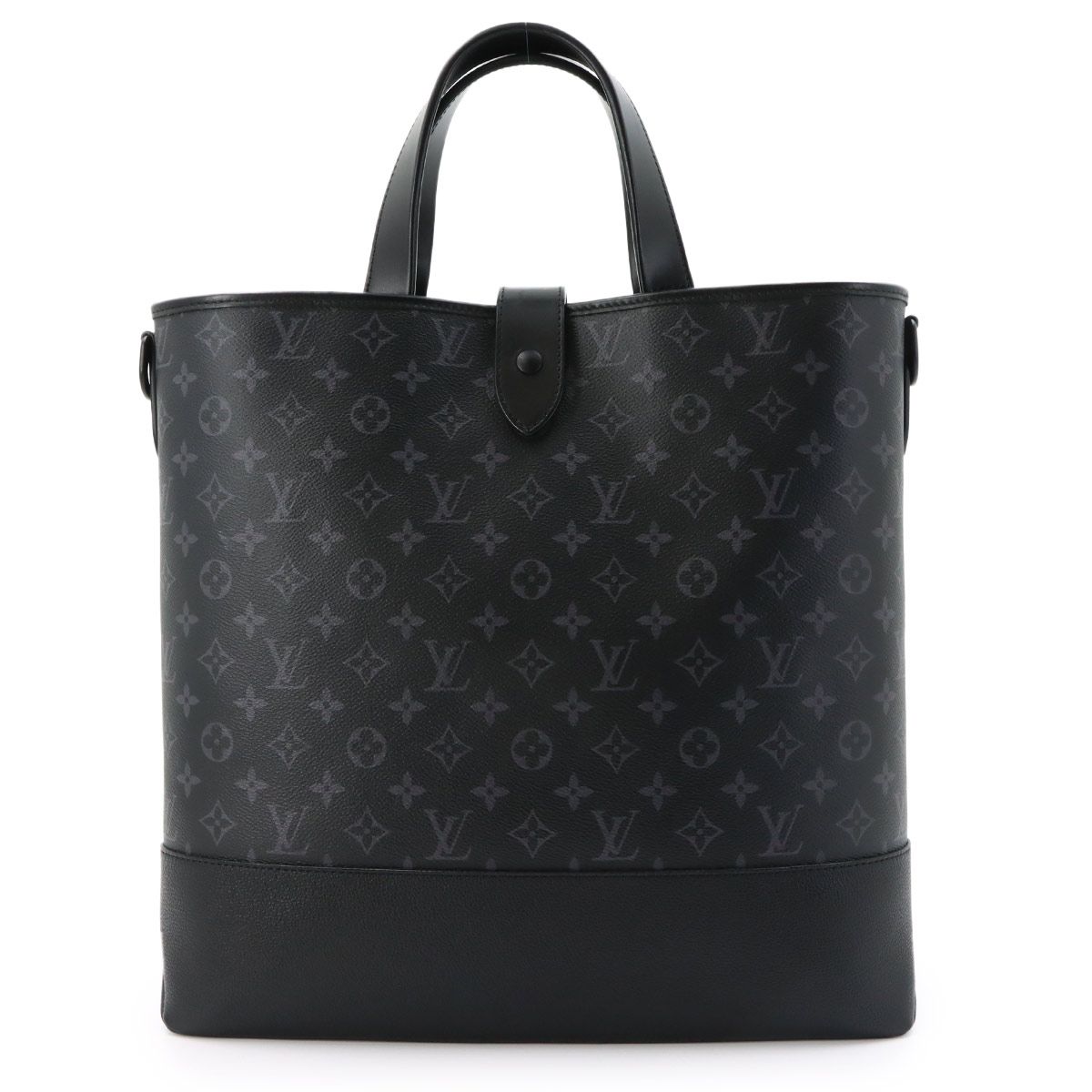 Louis Vuitton Monogram Eclipse Saumur 2-Way Tote Shoulder Bag Black — view 3