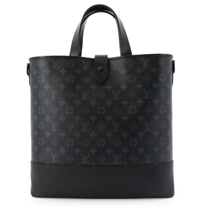 Louis Vuitton Monogram Eclipse Saumur 2-Way Tote Shoulder Bag Black — view 3