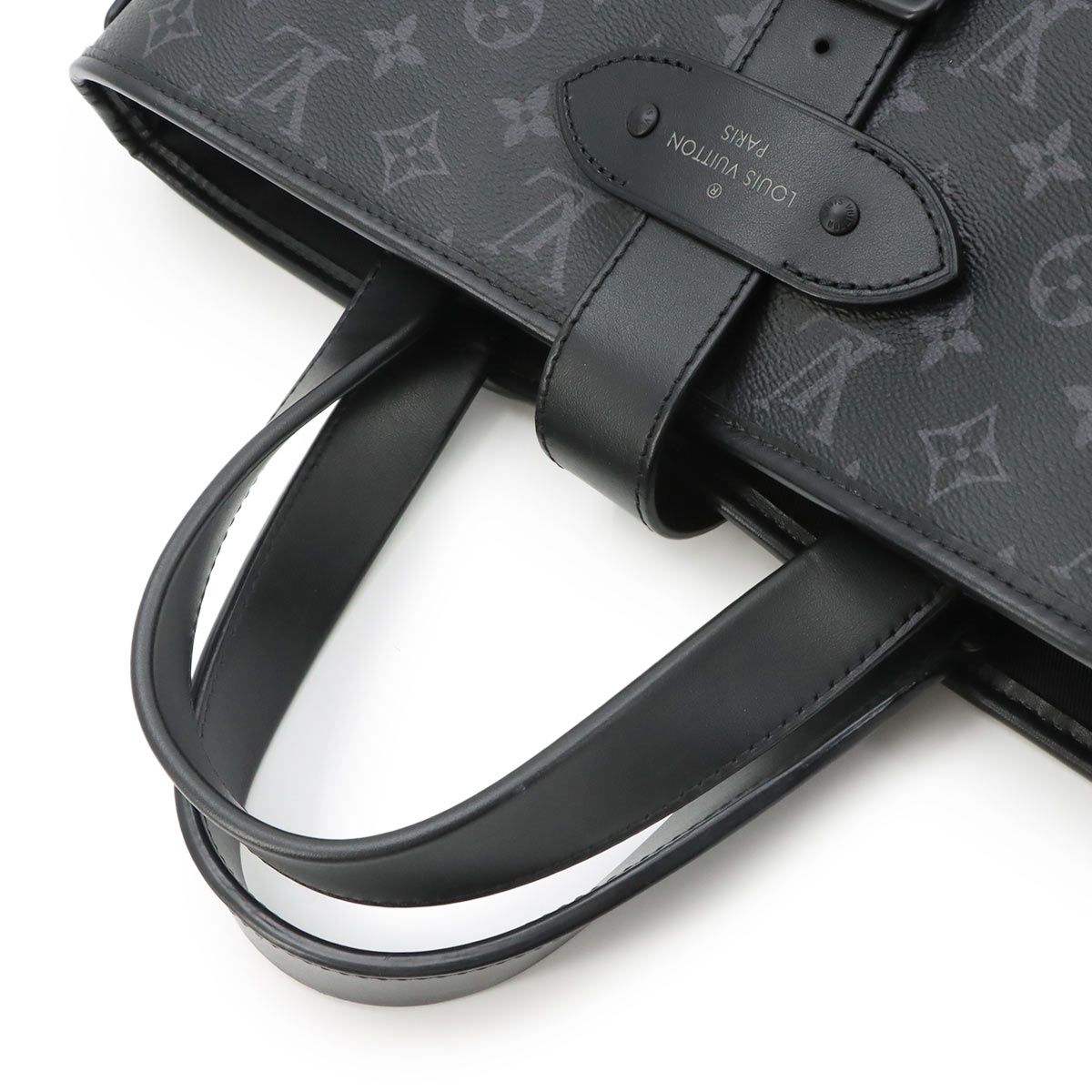 Louis Vuitton Monogram Eclipse Saumur 2-Way Tote Shoulder Bag Black — view 6