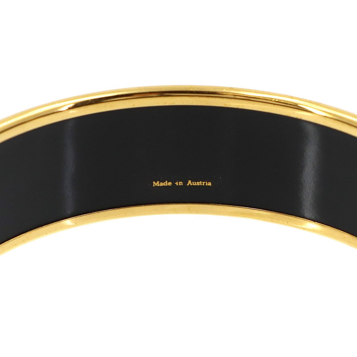 Hermes Enamel GM Bangle Bracelet Blue Multicolor Gold Email GM — view 3