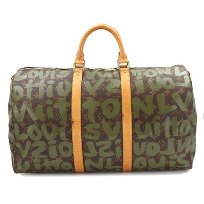 Louis Vuitton Monogram Graffiti Keepall 50 Boston Bag Khaki — view 2