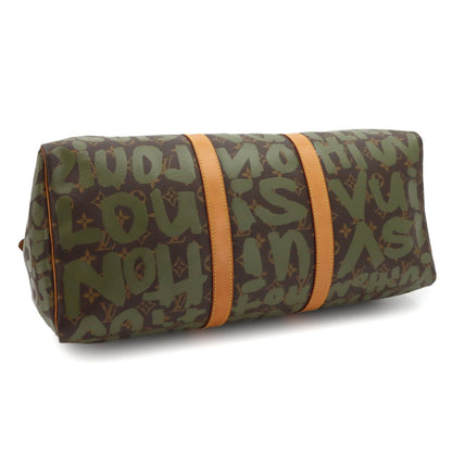 Louis Vuitton Monogram Graffiti Keepall 50 Boston Bag Khaki — view 4