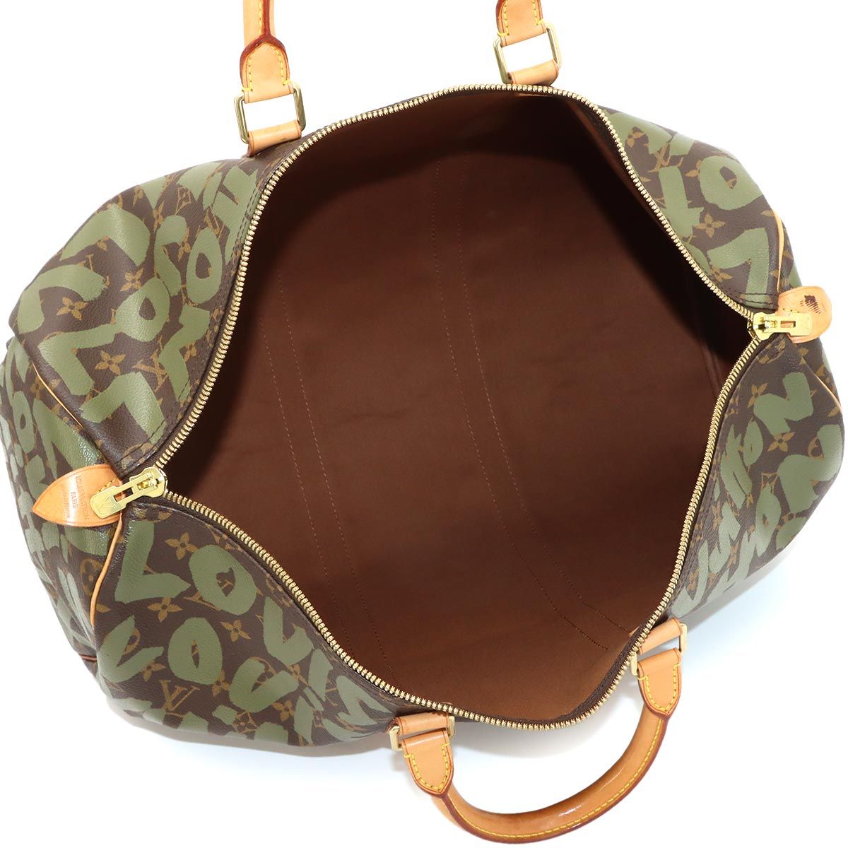 Louis Vuitton Monogram Graffiti Keepall 50 Boston Bag Khaki — view 6