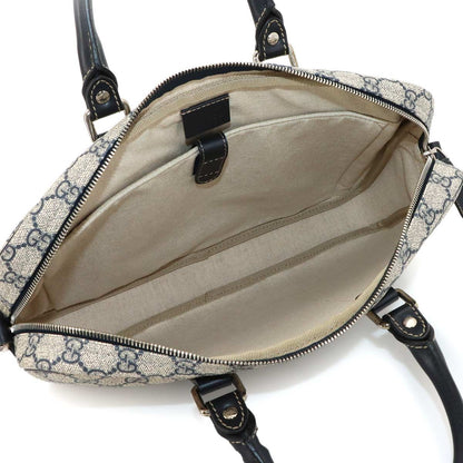 Gucci GG Supreme 2-Way Briefcase Business Shoulder Bag Navy — view 6