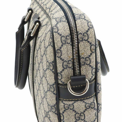 Gucci GG Supreme 2-Way Briefcase Business Shoulder Bag Navy — view 9