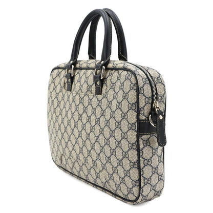 Gucci GG Supreme 2-Way Briefcase Business Shoulder Bag Navy — view 3