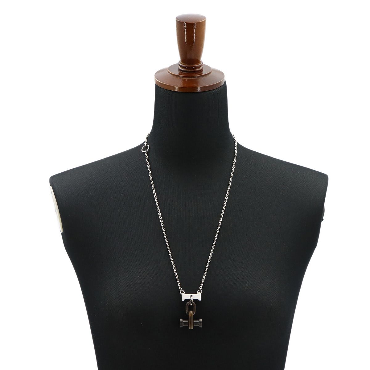 Hermes Mobile Necklace Buffalo Horn Silver Brown — view 8