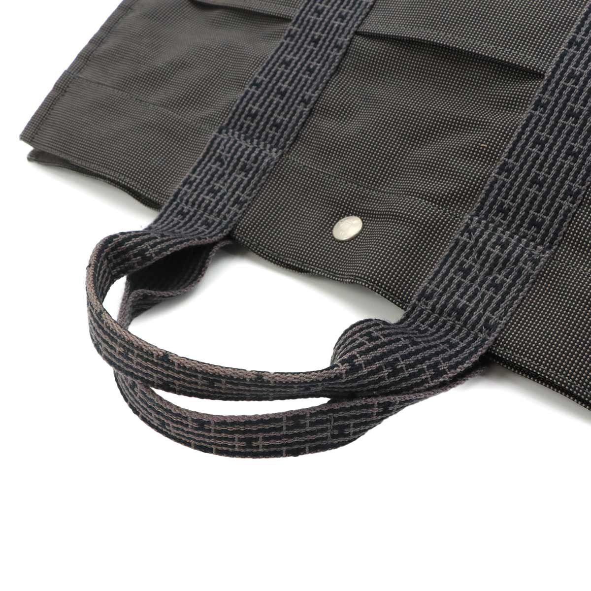 Hermes Her Line MM Tote Canvas Gray Silver Herline MM — view 5