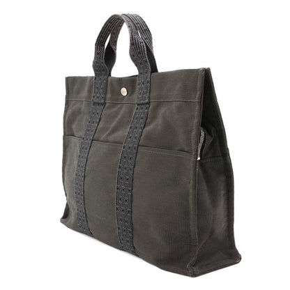 Hermes Her Line MM Tote Canvas Gray Silver Herline MM — view 3