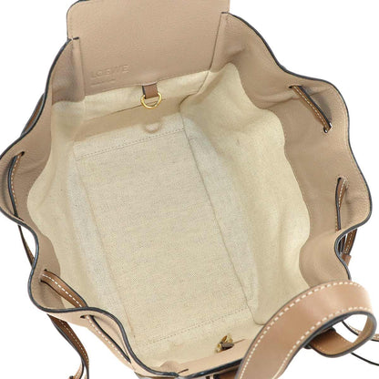 Loewe Hammock Drawstring Small 2-Way Bag Leather Beige Brown — view 7