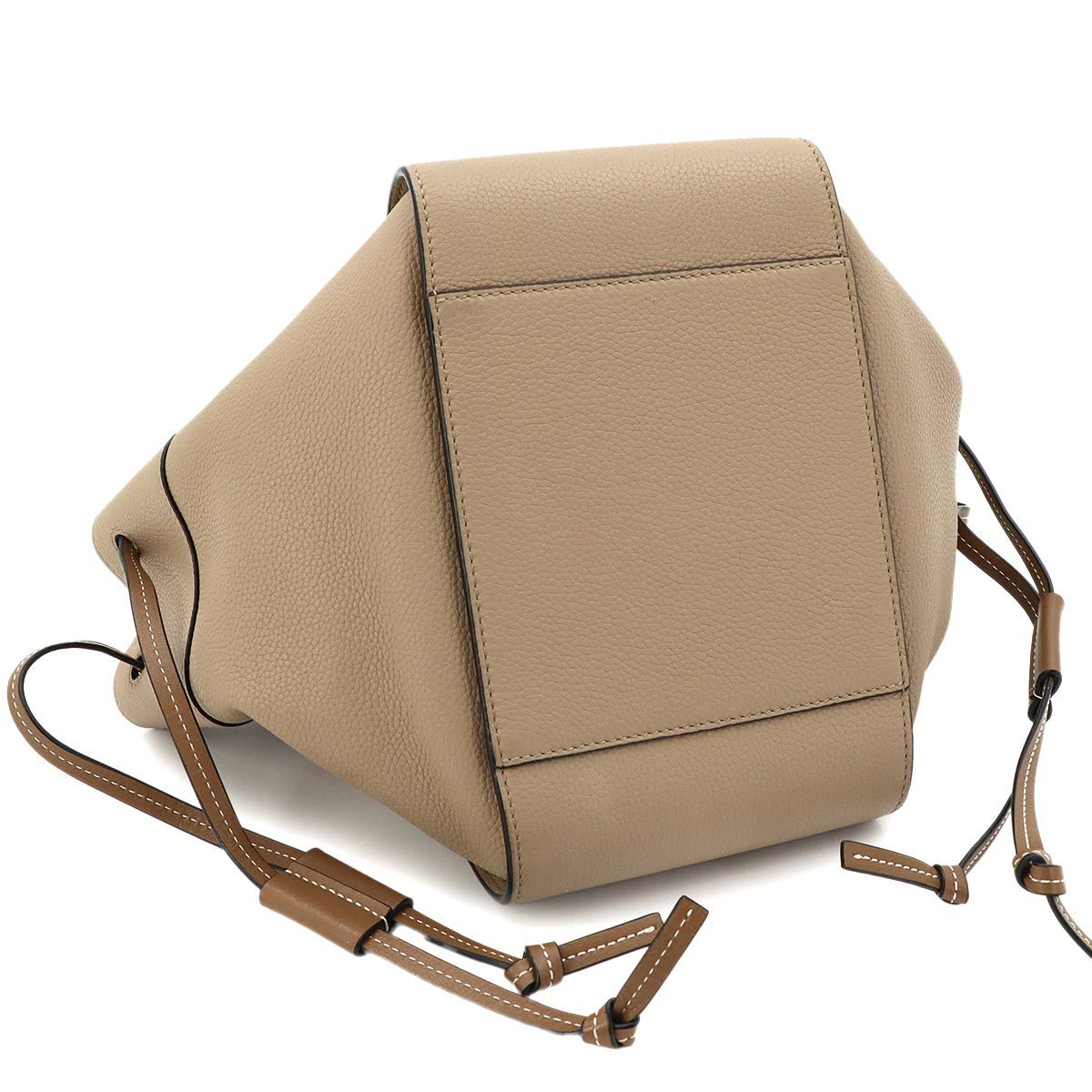 Loewe Hammock Drawstring Small 2-Way Bag Leather Beige Brown — view 5