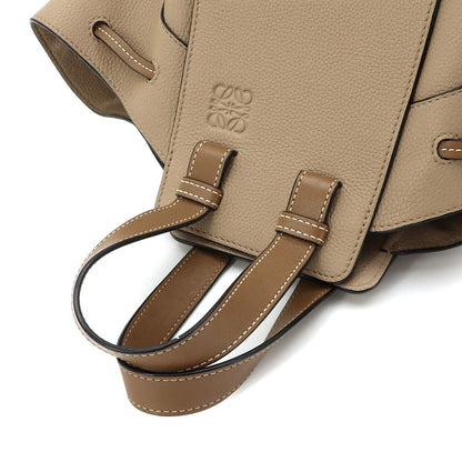 Loewe Hammock Drawstring Small 2-Way Bag Leather Beige Brown — view 6