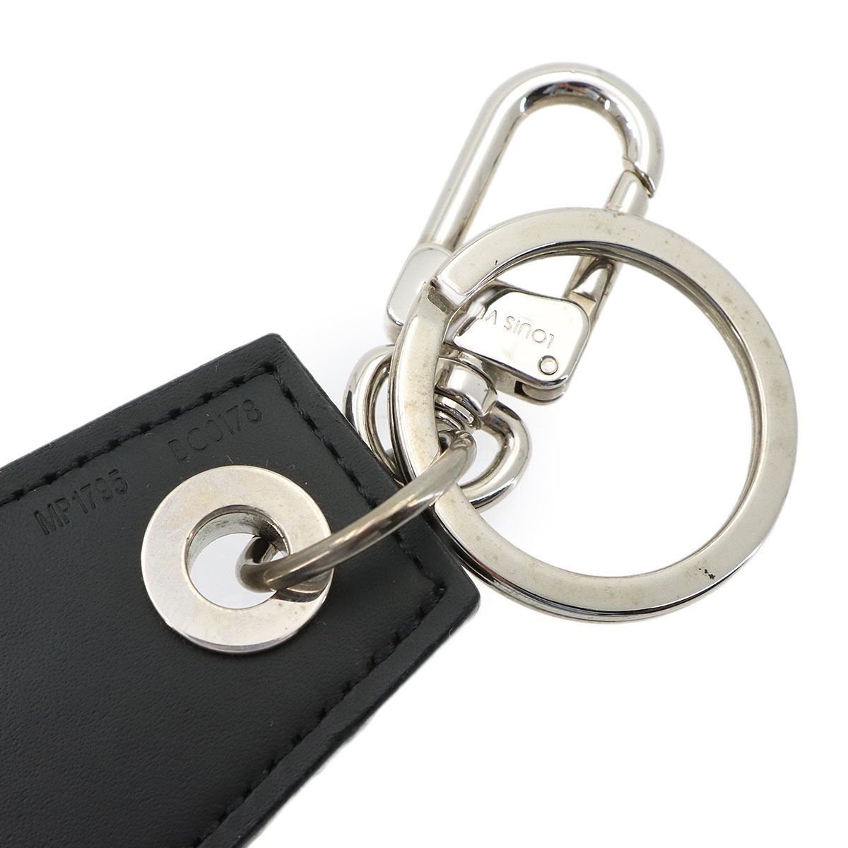 Louis Vuitton Monogram Eclipse Key Holder Enchappes Key Ring Silver — view 4