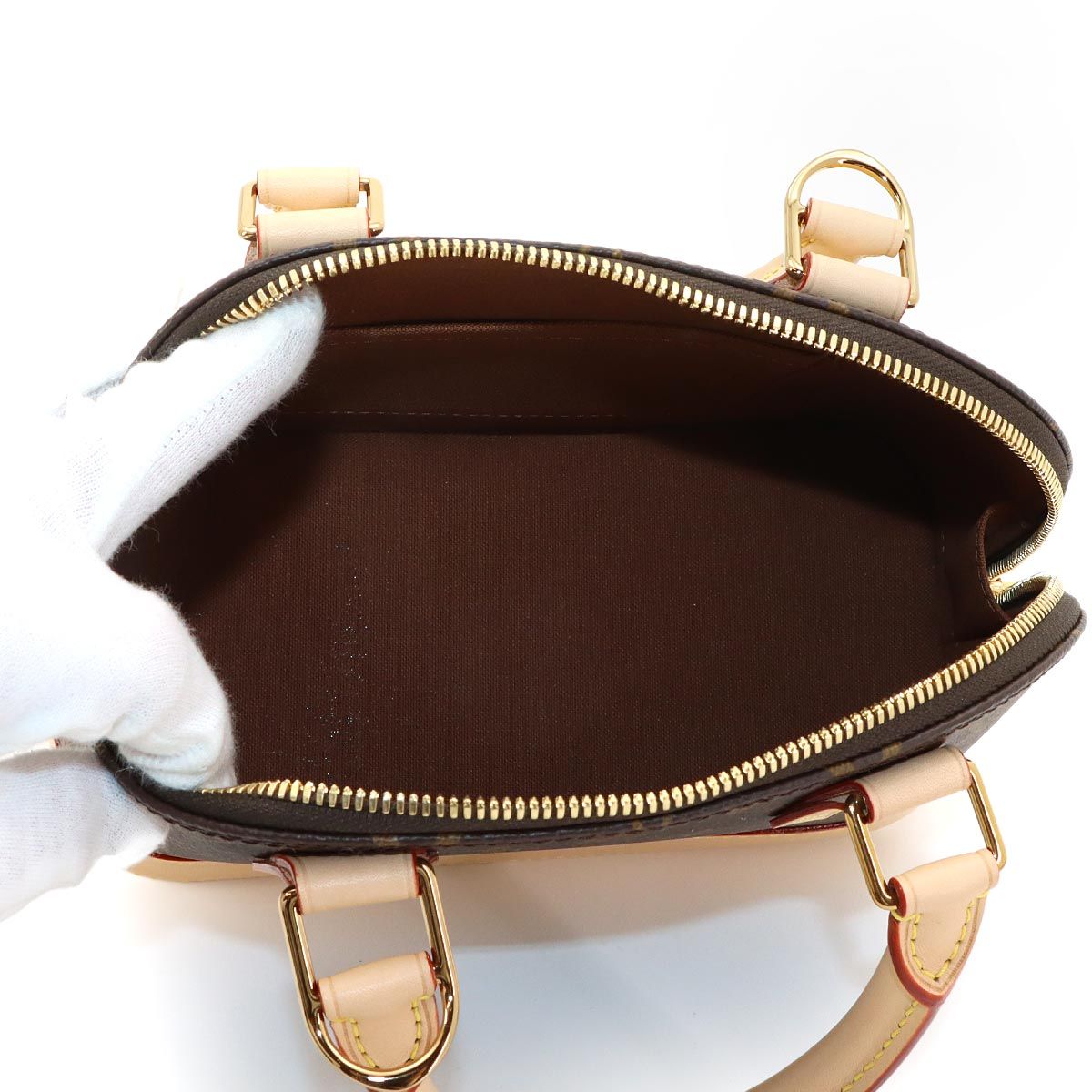 Louis Vuitton Monogram Alma BB 2-Way Bag Brown — view 7