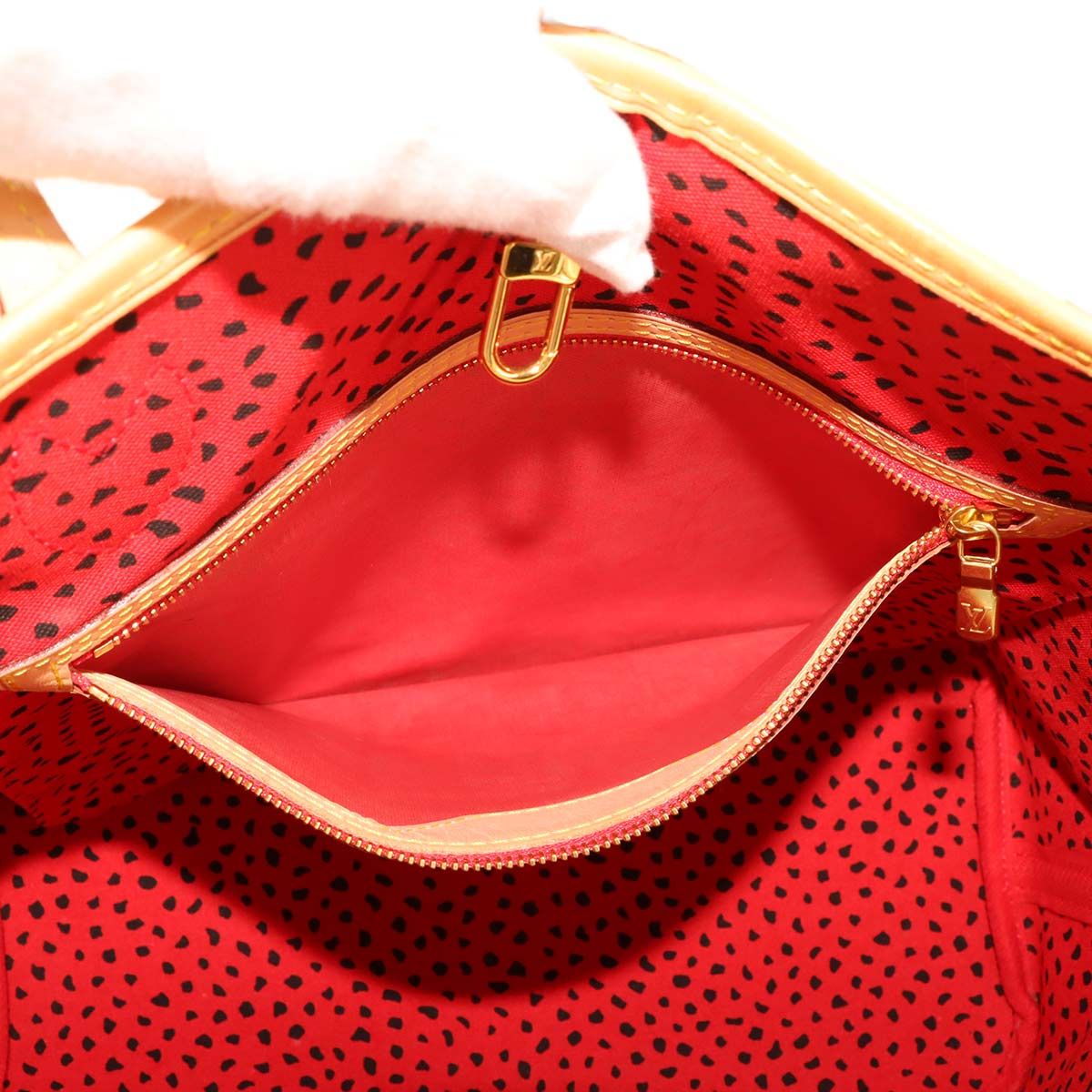 Louis Vuitton Monogram Wave Neverfull MM Tote Rouge Yayoi Kusama — view 8