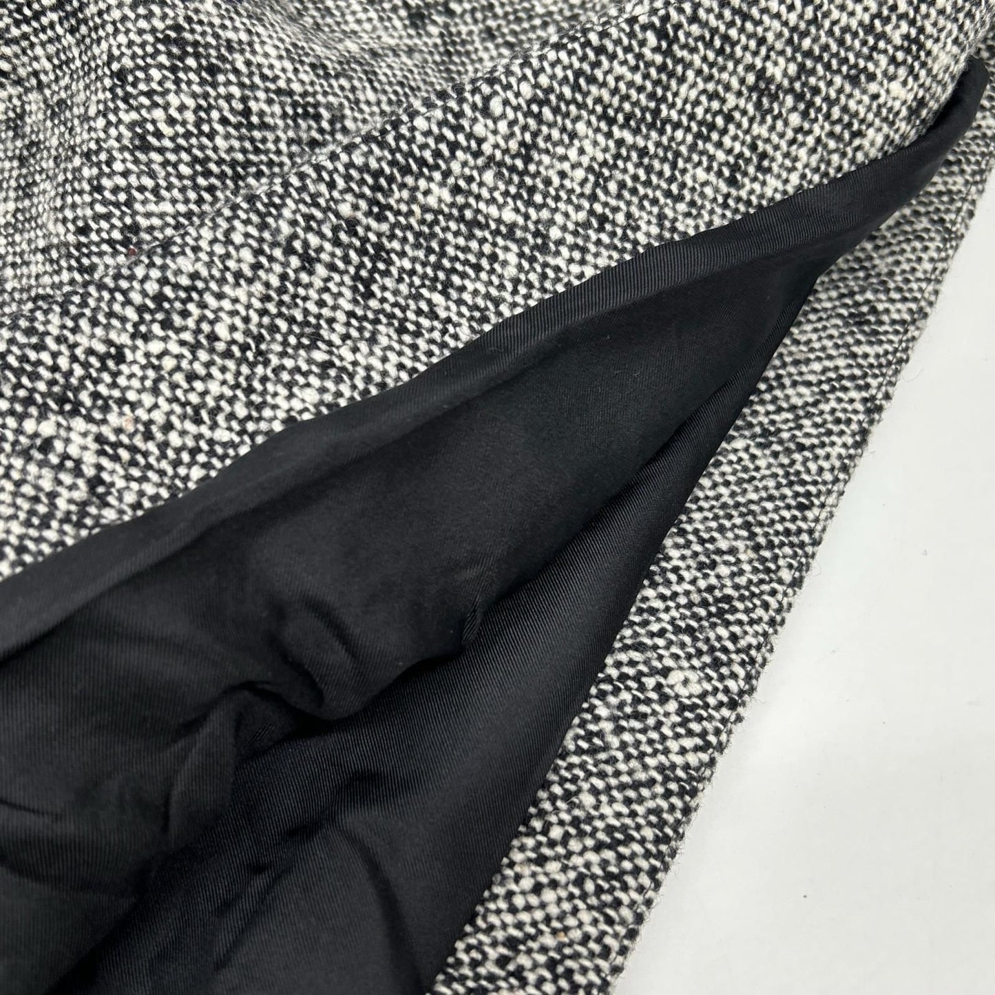 Saint Laurent Paris White Black Wool Tweed Long Skirt 38 — view 9