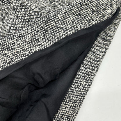 Saint Laurent Paris White Black Wool Tweed Long Skirt 38 — view 9