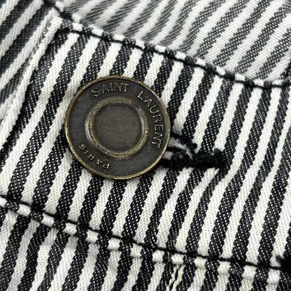Saint Laurent Paris Hedi Slimane Era Striped Skinny Pants 28 — view 6