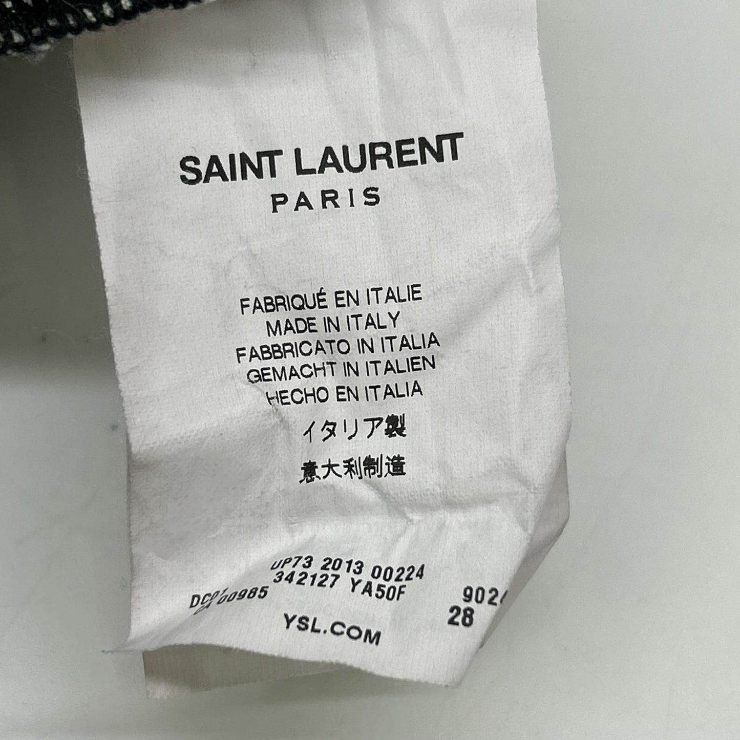 Saint Laurent Paris Hedi Slimane Era Striped Skinny Pants 28 — view 3