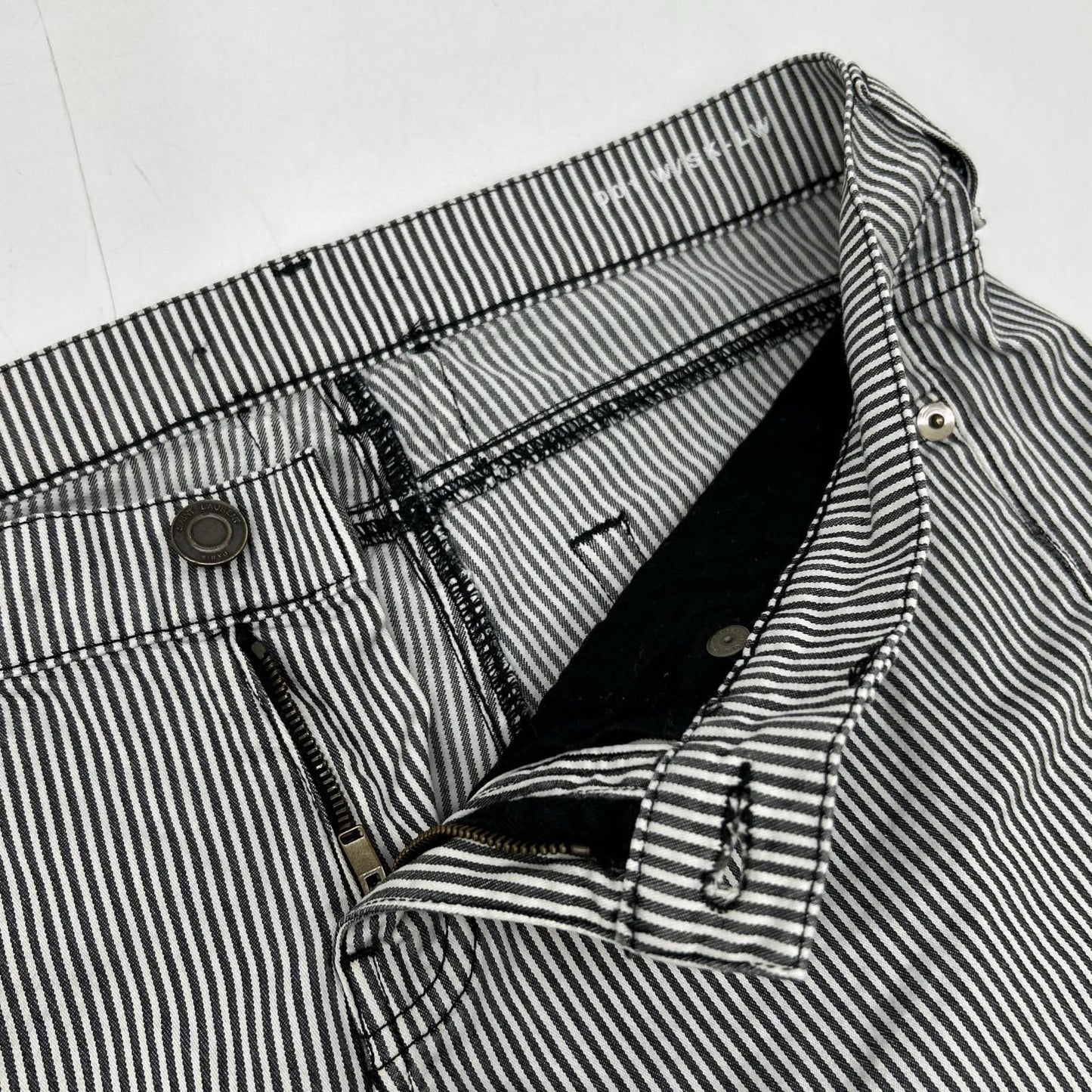 Saint Laurent Paris Hedi Slimane Era Striped Skinny Pants 28 — view 7