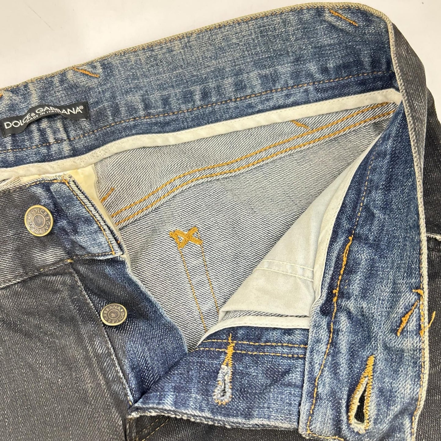 Dolce & Gabbana Black Side Logo Line Patchwork Denim Pants 48 — view 7