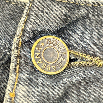 Dolce & Gabbana Black Side Logo Line Patchwork Denim Pants 48 — view 5