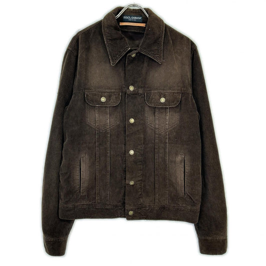 Dolce & Gabbana Brown Corduroy Jacket 50