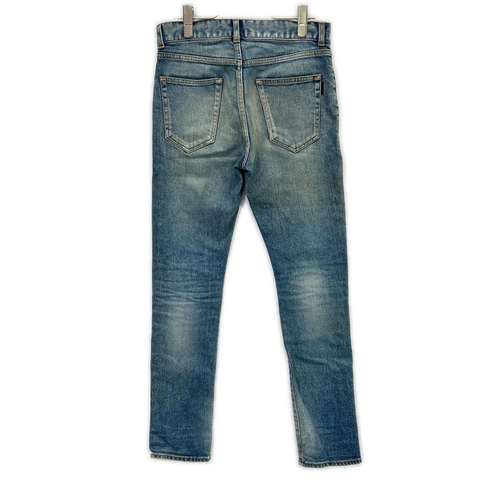 Saint Laurent Paris Distressed Skinny Denim Pants 26 — view 2