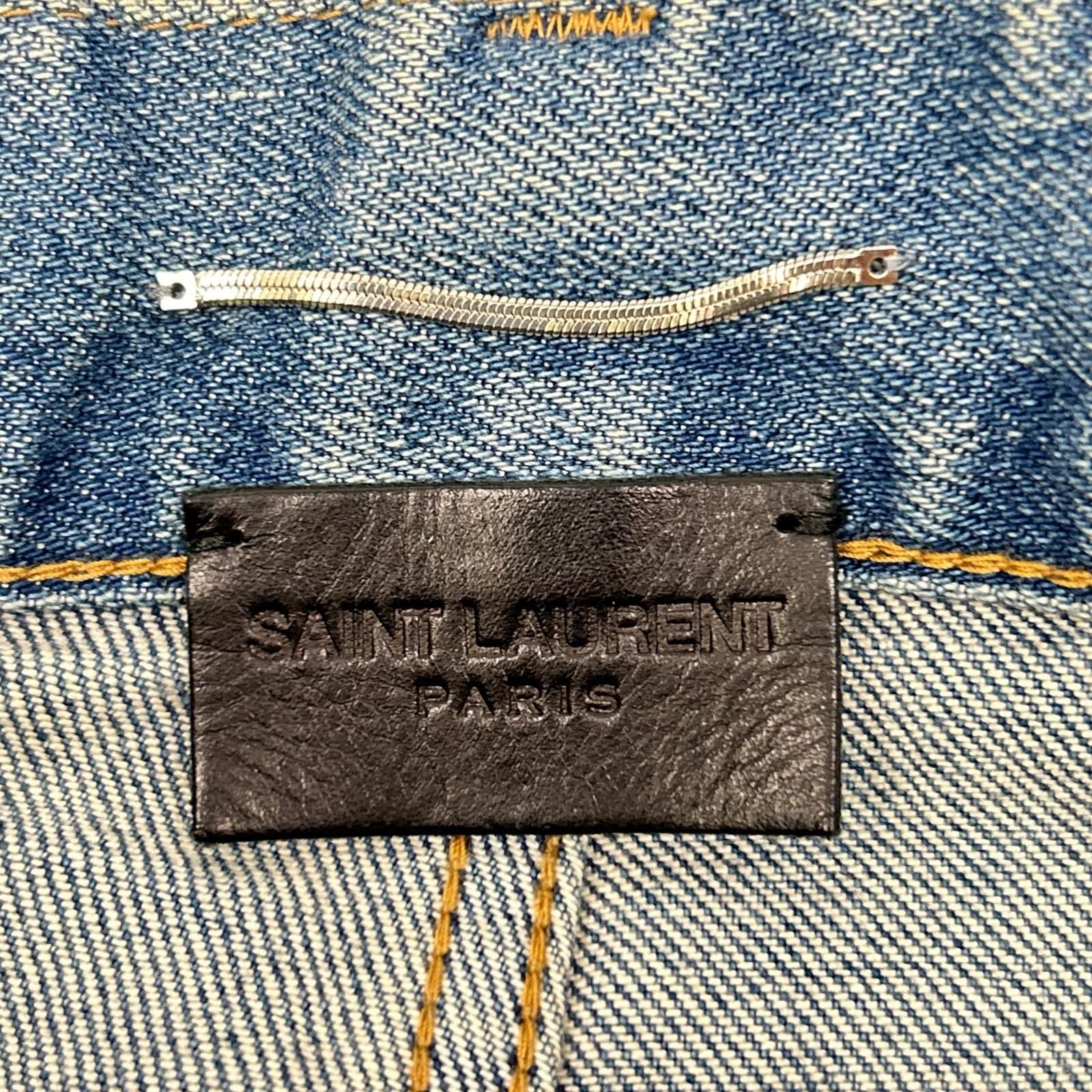 Saint Laurent Paris Distressed Skinny Denim Pants 26 — view 3
