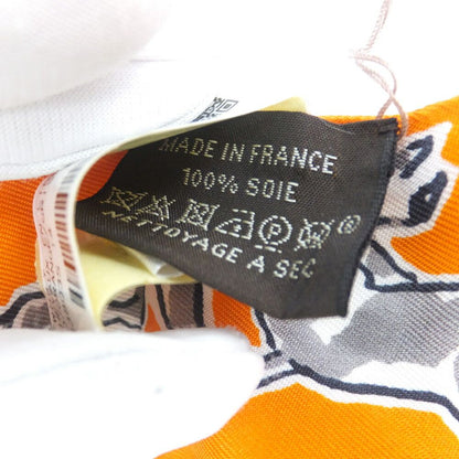 Hermes Heaven Twilly Chevaux en Liberte Horse of Freedom Orange Gray 14 Scarf — view 5