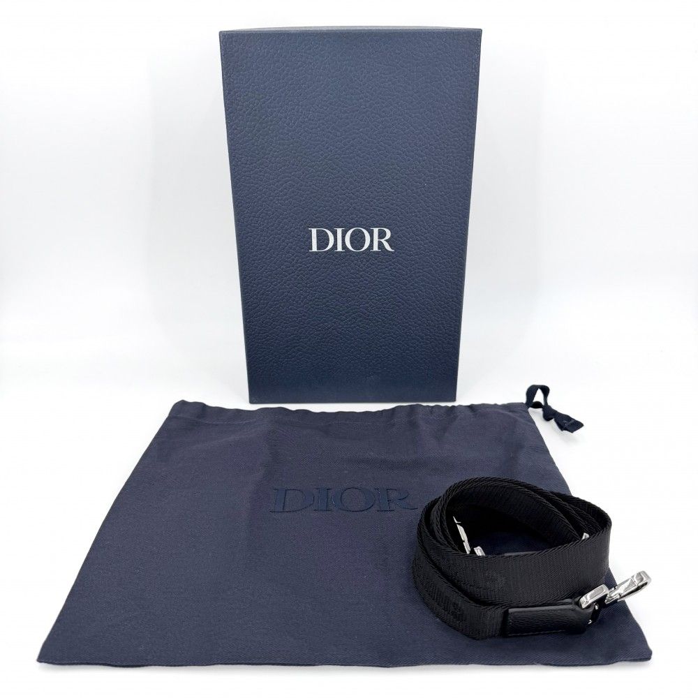 Dior Shoulder Bag Blue Rider Micro Pouch 2-Way Crossbody Canvas Leather Navy — view 9