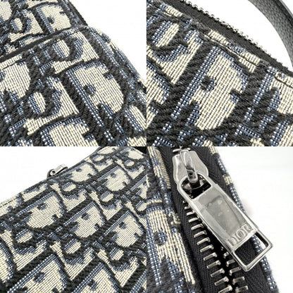 Dior Shoulder Bag Blue Rider Micro Pouch 2-Way Crossbody Canvas Leather Navy — view 7