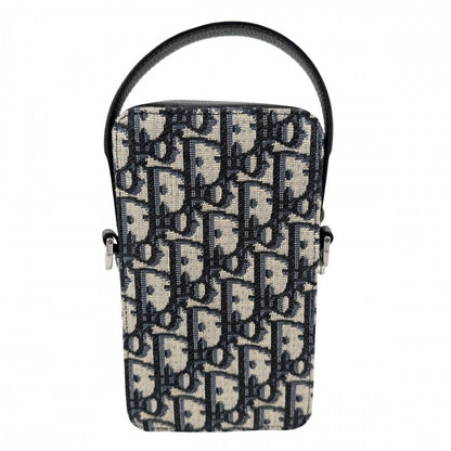 Dior Shoulder Bag Blue Rider Micro Pouch 2-Way Crossbody Canvas Leather Navy — view 2