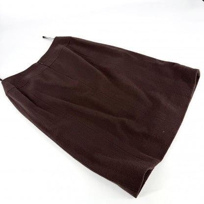 Chanel Set Jacket Skirt Vintage 38 Brown Wool Nylon Spandex Autumn Winter — view 8