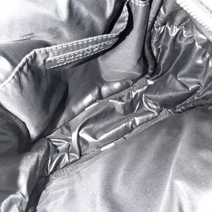 Chanel Quilted Coco Neige Chain Shoulder Lame Backpack CC Logo Nylon Gray Silver — view 4