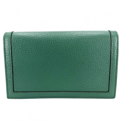 Gucci Shoulder Bag Diana Chain Bamboo Crossbody Leather Green Gold — view 2